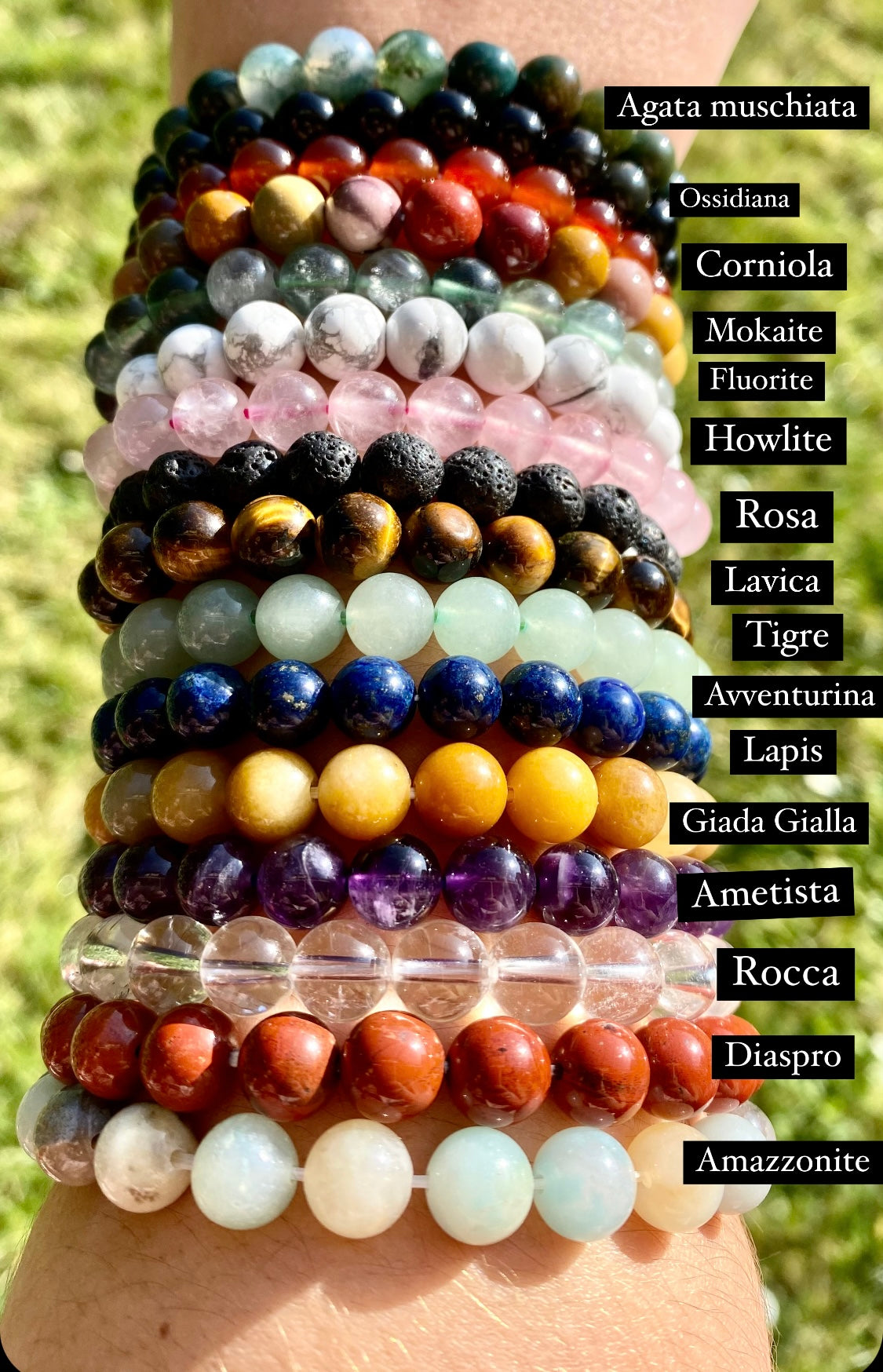 Bracciali Palline Pietre