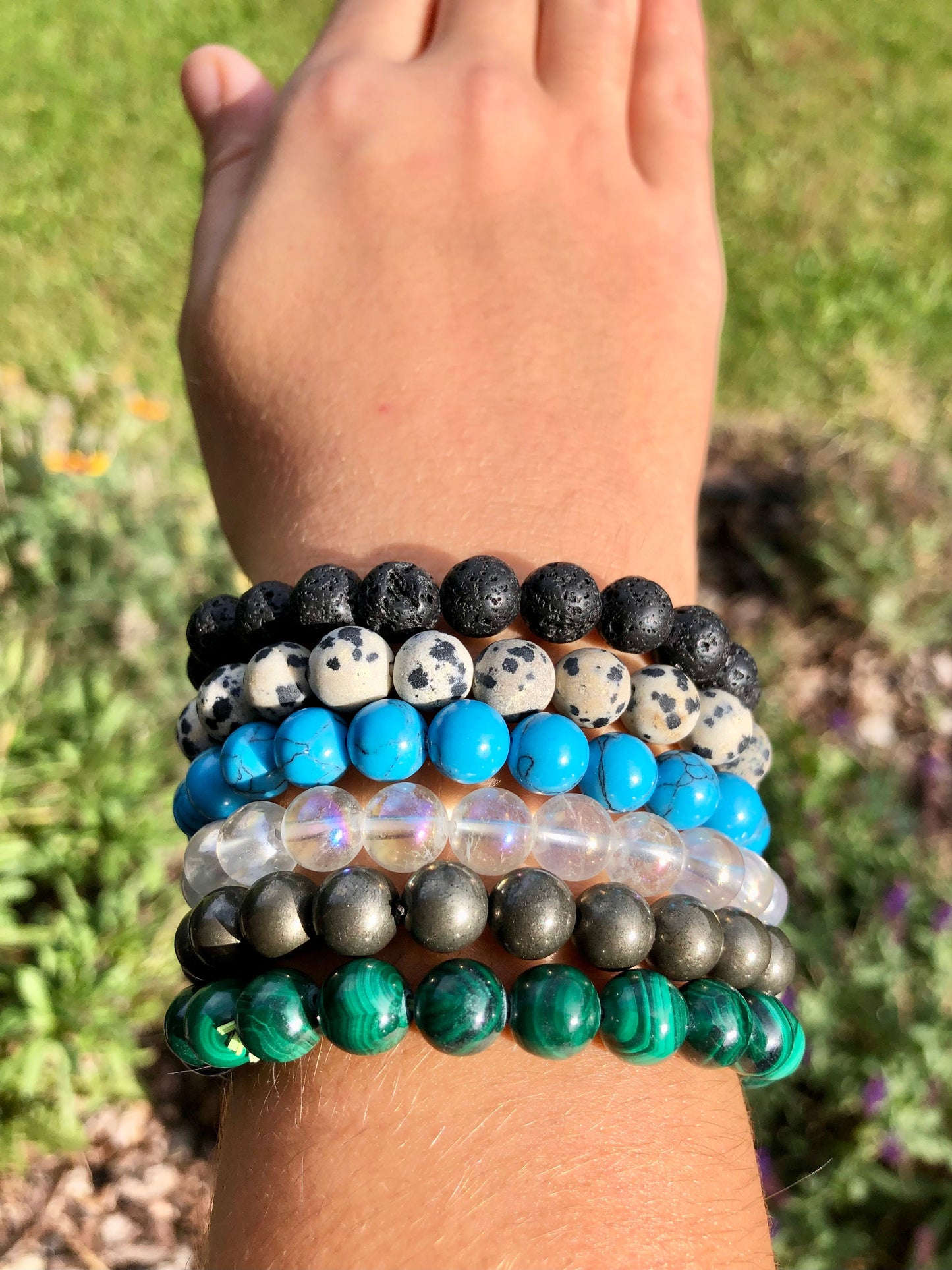 Stock Bracciali Palline Pietre