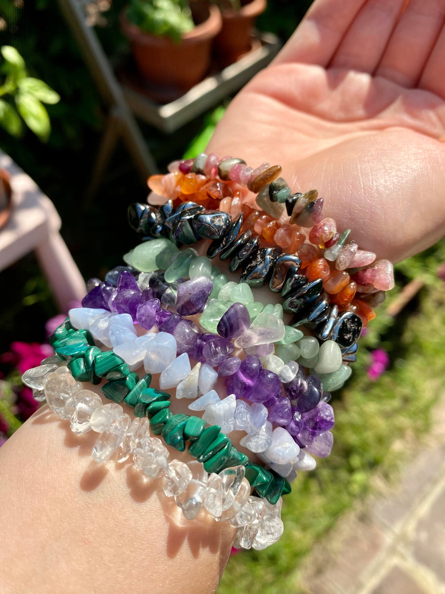 Stock Bracciali Chips Pietre
