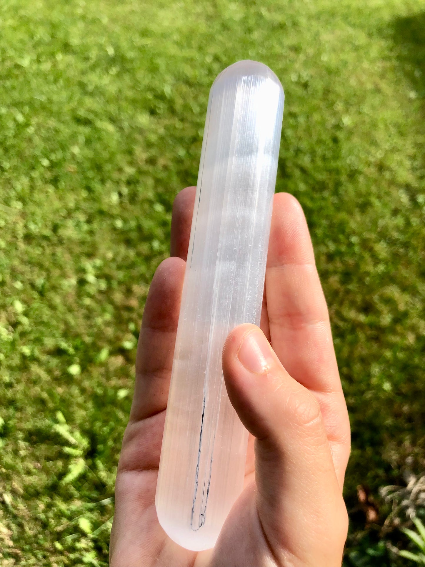 Bacchetta di Selenite Arrotondata
