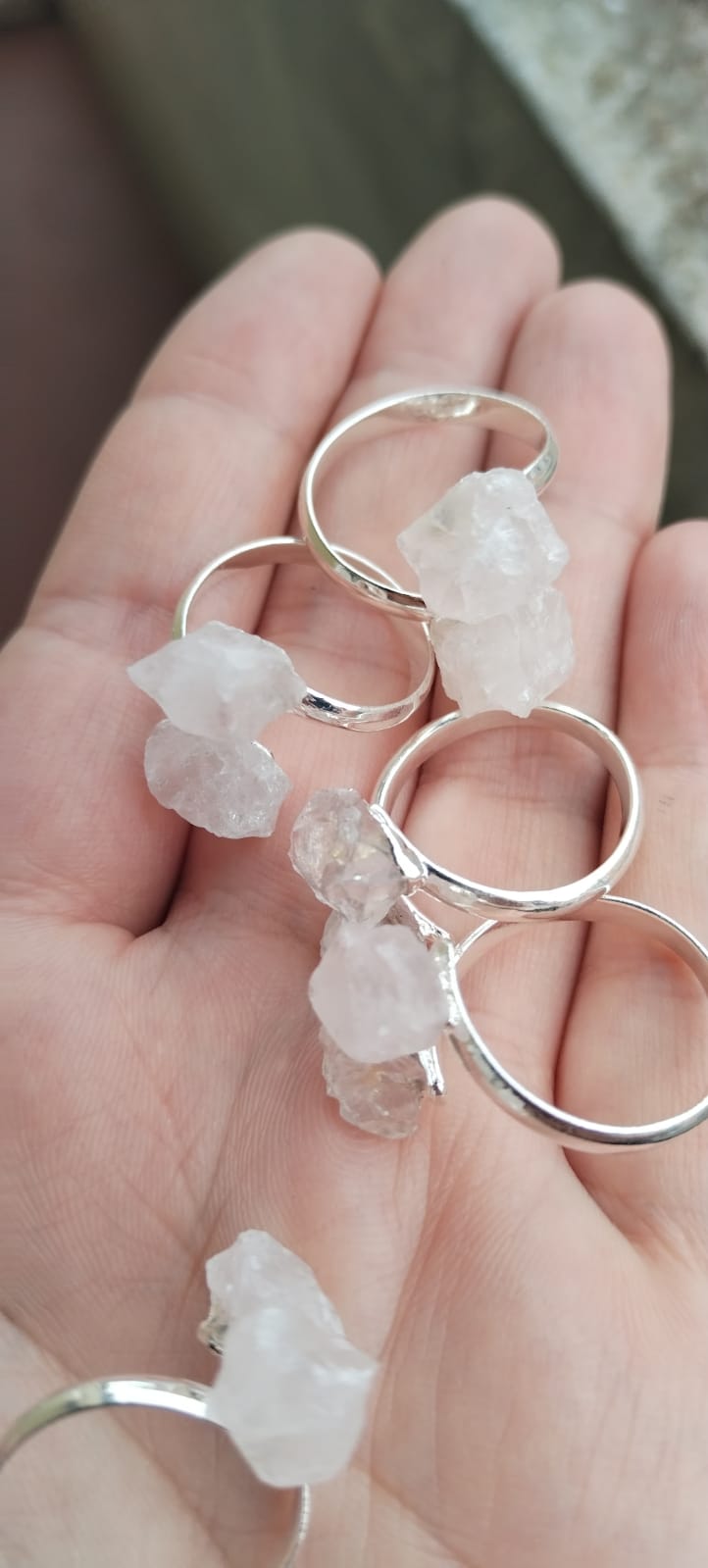 Anello Doppia Pietra Grezza