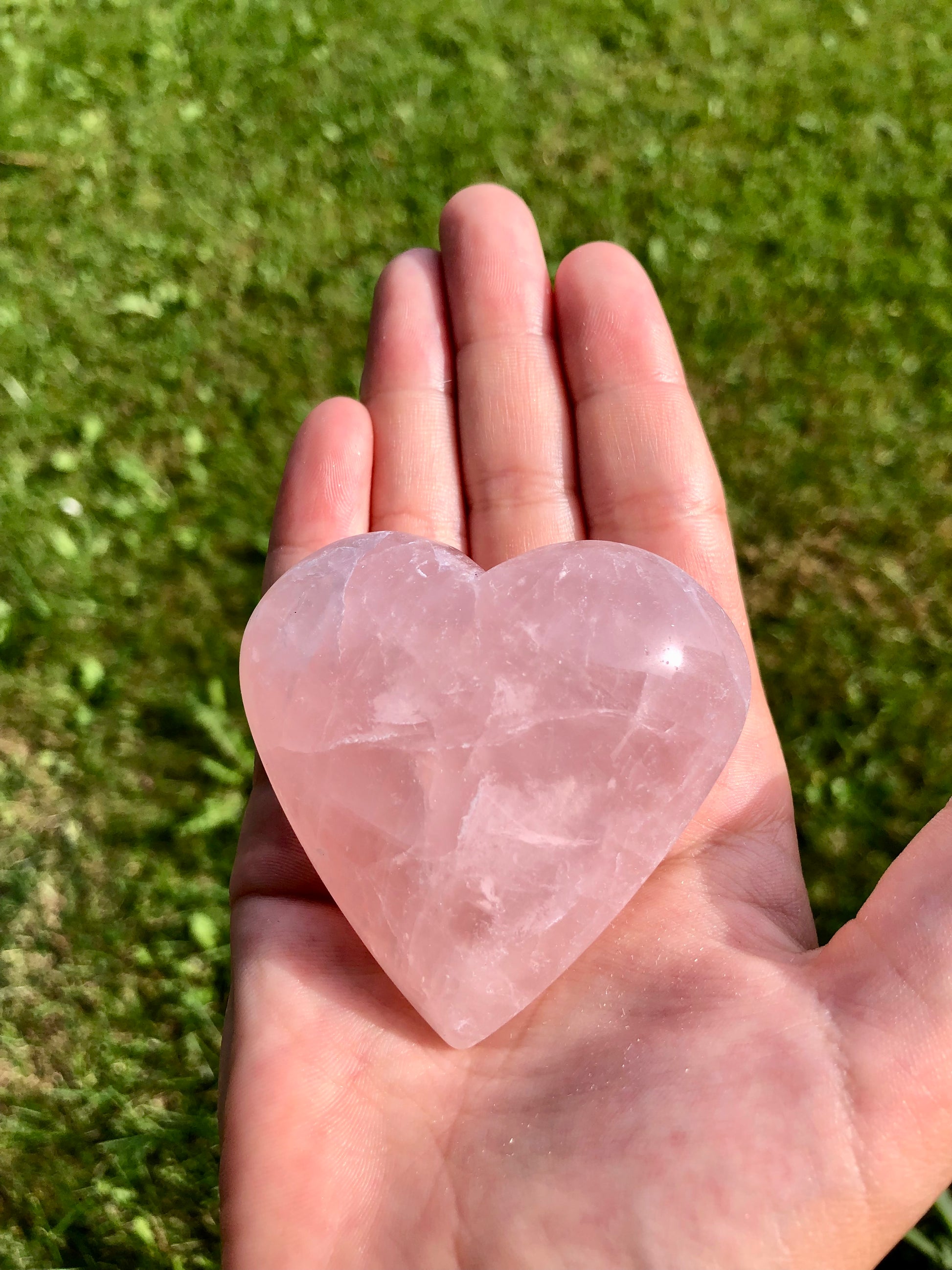 Cristallo Di Quarzo Rosa A Forma Di Cuore - 40mm, Pietra Curativa Per Amore E Relax - Foto 4